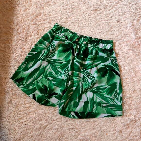 Zac & Rachel Pants - Tropical Palm‎ Vacation Casual Lightweight Pool Summer Festival Print Shorts